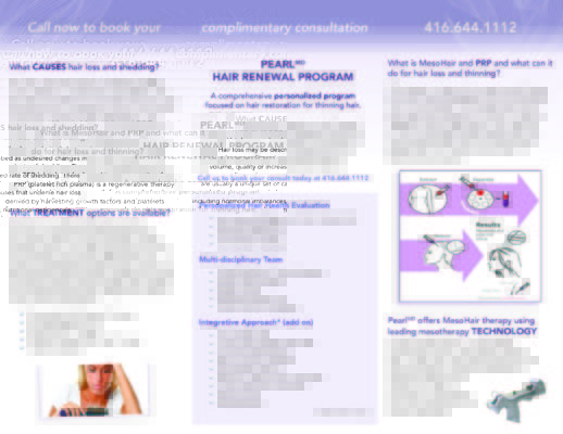 Hair Rejuvenation Pearlman Brochure June proof Page 2 518x400 - Sample Design & Printing